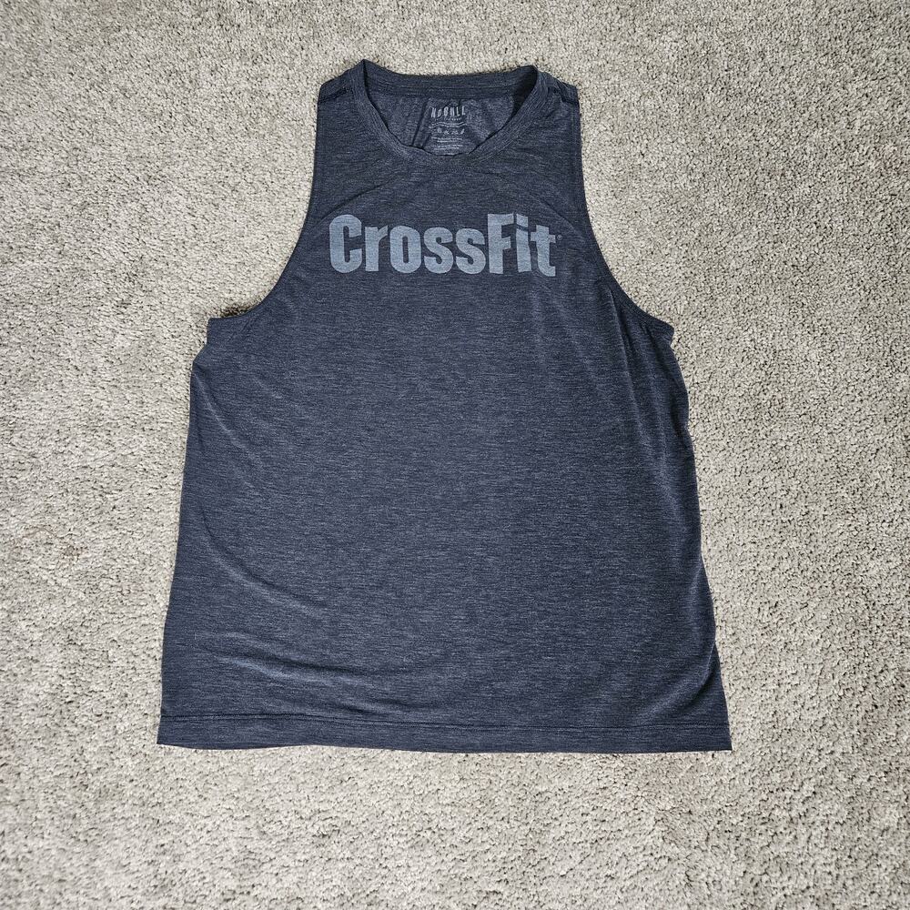 Nobull Shirt Women's Medium Heather Blue Crossfit Tank Gym Loungewear